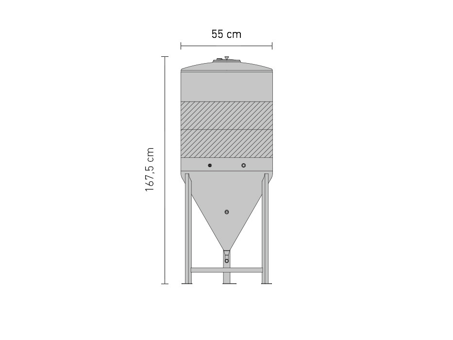 Gär- und Lagerbehälter FD-ZKG 240 Liter